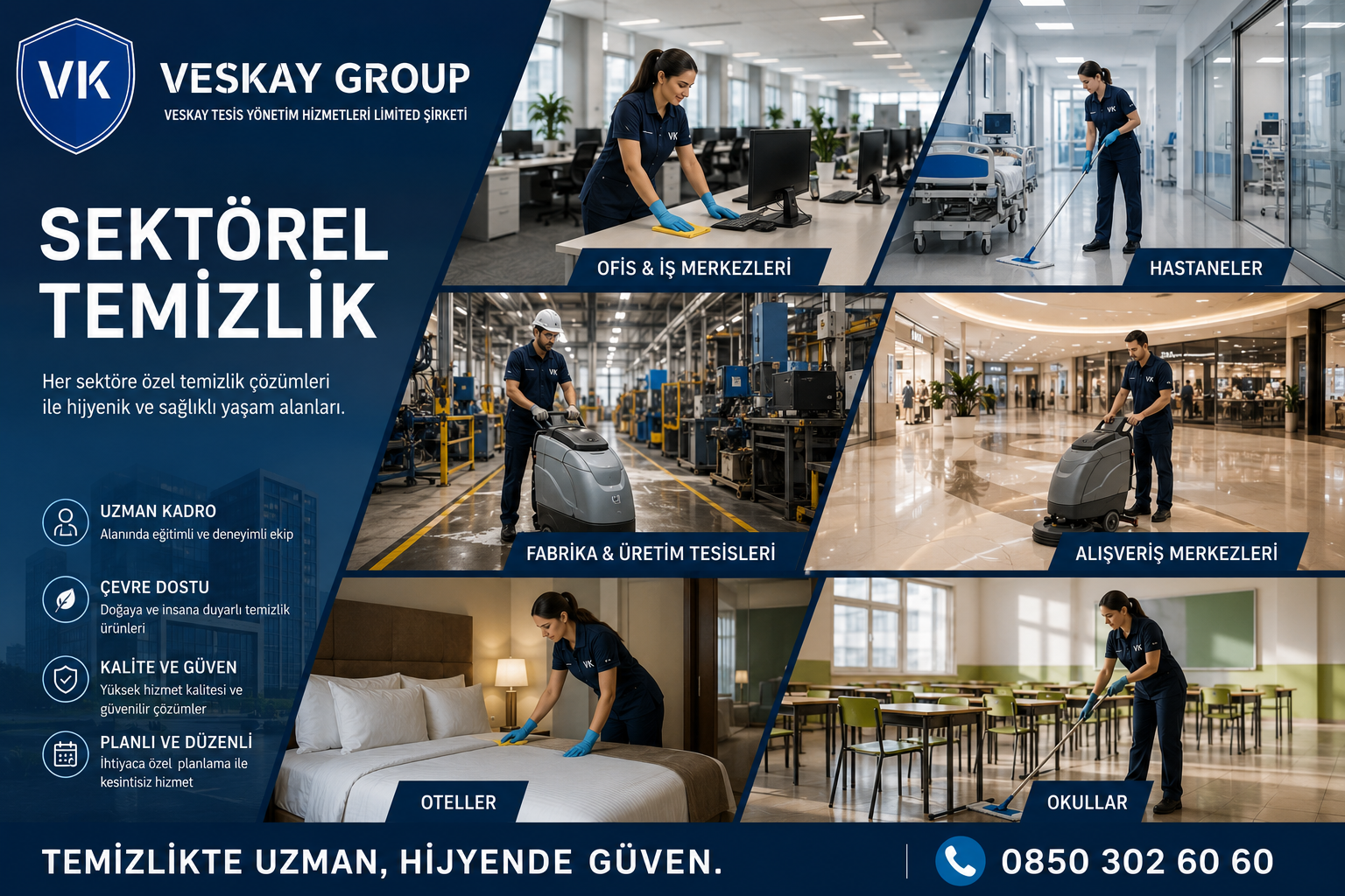 İstanbul hastane ve endüstriyel temizlik hizmeti - Veskay Group